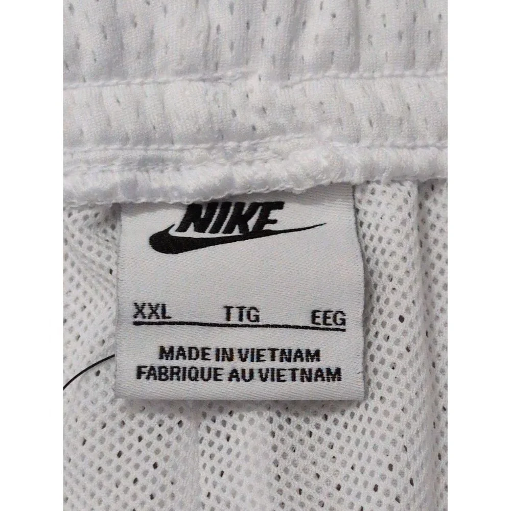 Nike Sportswear Essentials Mesh Mid-Rise Shorts Womens XXL‎ White Loose Fit